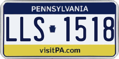 PA license plate LLS1518