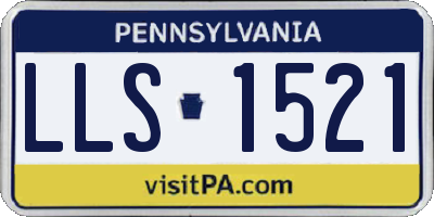 PA license plate LLS1521