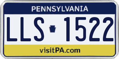 PA license plate LLS1522