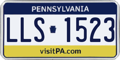 PA license plate LLS1523