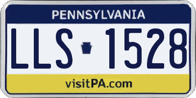 PA license plate LLS1528