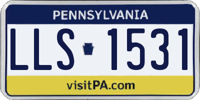 PA license plate LLS1531
