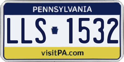PA license plate LLS1532