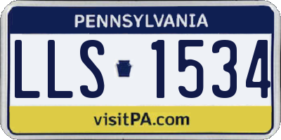 PA license plate LLS1534