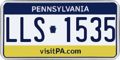 PA license plate LLS1535