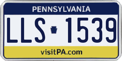 PA license plate LLS1539