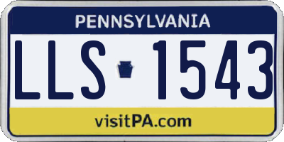 PA license plate LLS1543