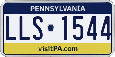 PA license plate LLS1544