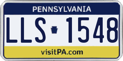 PA license plate LLS1548