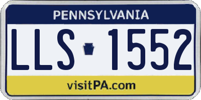 PA license plate LLS1552