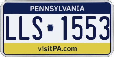 PA license plate LLS1553