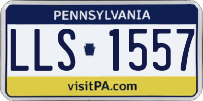 PA license plate LLS1557