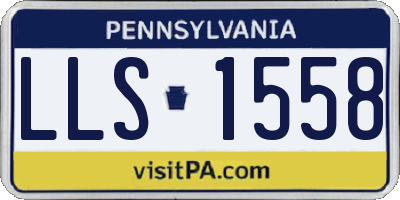 PA license plate LLS1558