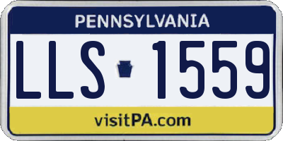 PA license plate LLS1559