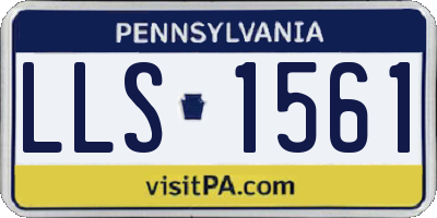 PA license plate LLS1561