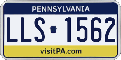 PA license plate LLS1562