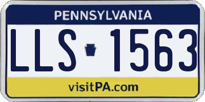 PA license plate LLS1563