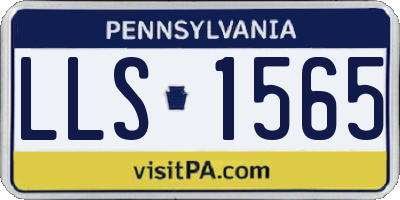 PA license plate LLS1565