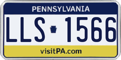 PA license plate LLS1566