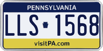 PA license plate LLS1568