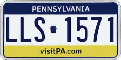 PA license plate LLS1571