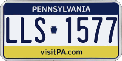 PA license plate LLS1577
