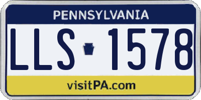 PA license plate LLS1578