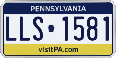 PA license plate LLS1581