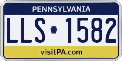 PA license plate LLS1582