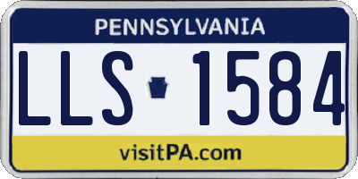 PA license plate LLS1584