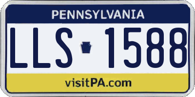 PA license plate LLS1588