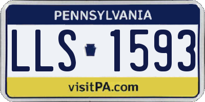 PA license plate LLS1593