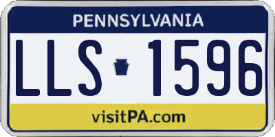 PA license plate LLS1596