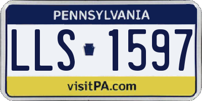 PA license plate LLS1597