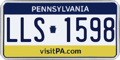 PA license plate LLS1598