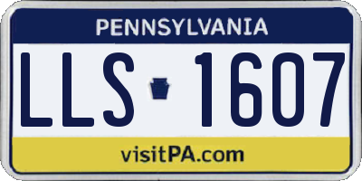 PA license plate LLS1607