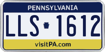 PA license plate LLS1612