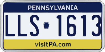 PA license plate LLS1613