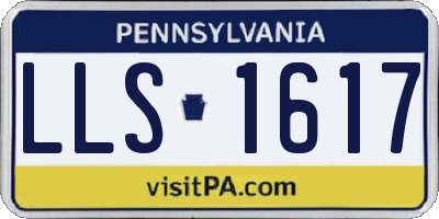 PA license plate LLS1617
