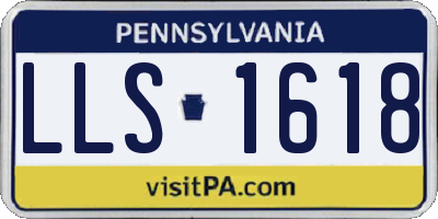 PA license plate LLS1618