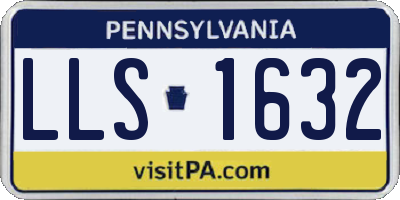 PA license plate LLS1632