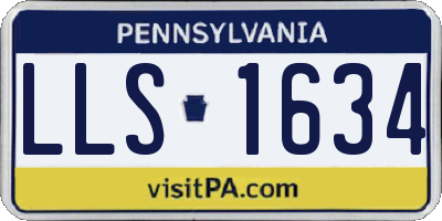 PA license plate LLS1634