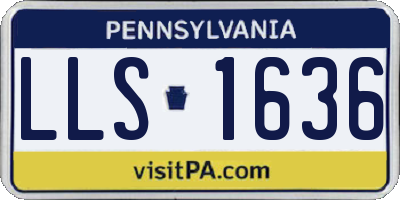 PA license plate LLS1636