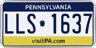 PA license plate LLS1637