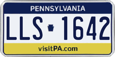 PA license plate LLS1642