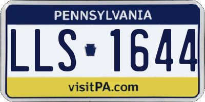 PA license plate LLS1644