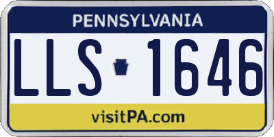 PA license plate LLS1646