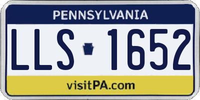 PA license plate LLS1652