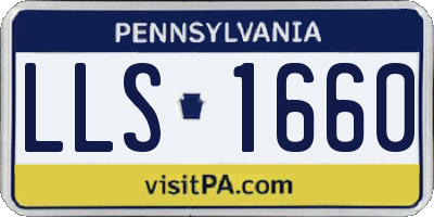 PA license plate LLS1660