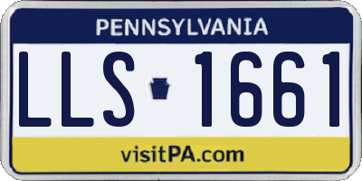 PA license plate LLS1661